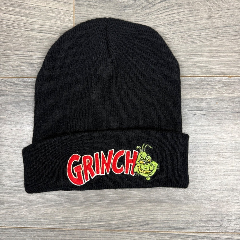 RARE Vtg 2000 Grinch Embroidered Beanie Youth 8–20 Dr‎ Seuss Universal Studios
